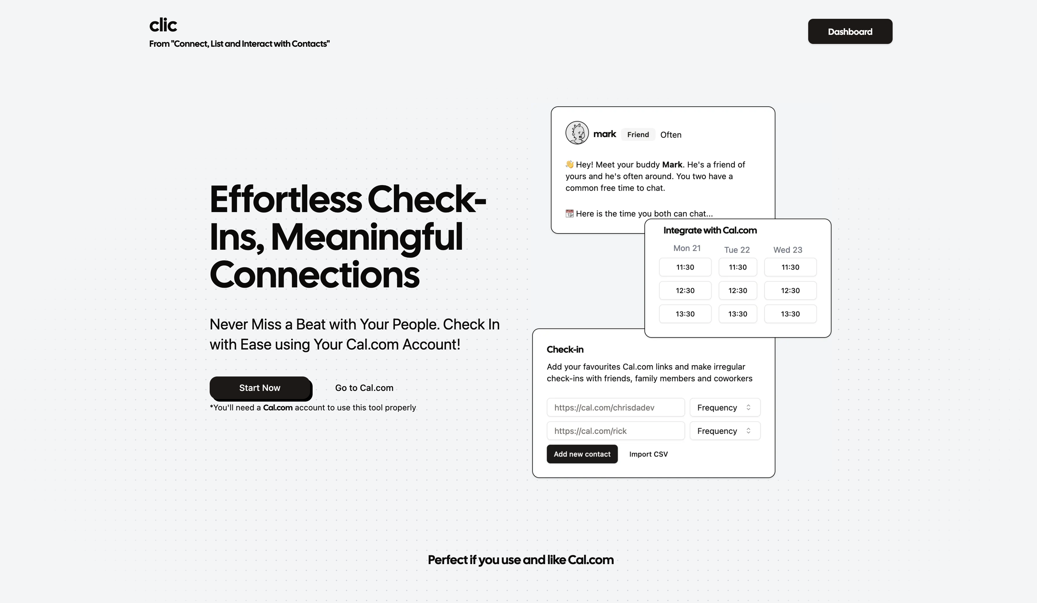 Screenshot of app Clic